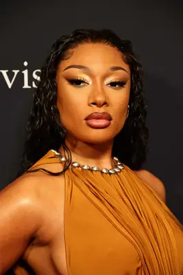 Megan Thee Stallion with wet, curly hair