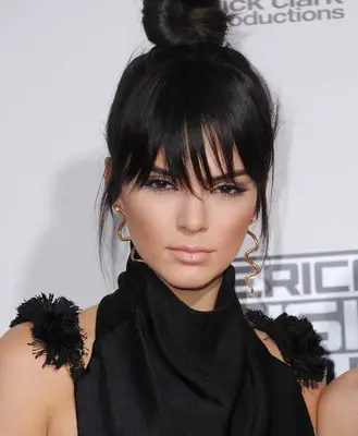 Kendall Jenner with faux bangs