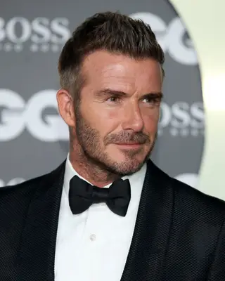 David Beckham with short, textured haircut