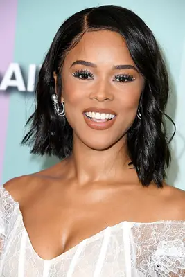 Serayah McNeill side-parted wavy bob