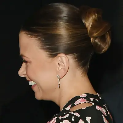 Sutton Foster with sculpted chignon