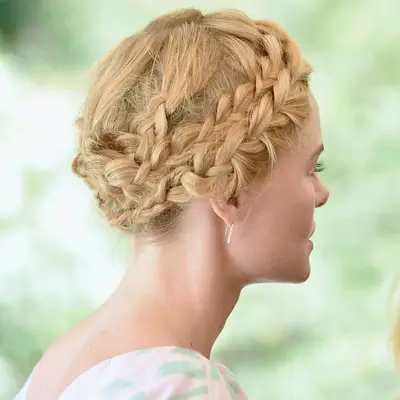 Kate Bosworth with crown braid hairstyle 