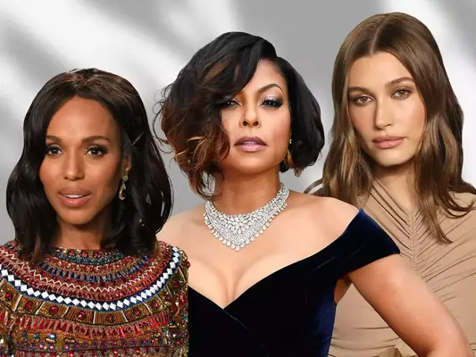 Kerry Washington, Taraji P Henson, and Hailey Bieber with Medium Brown Hair
