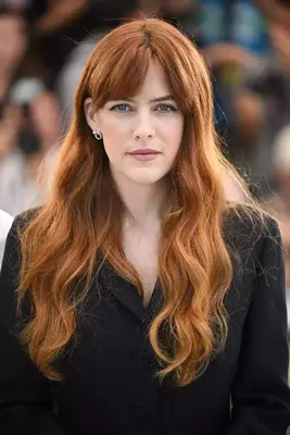 Riley Keough at the Cannes Film Festival with bangs and waves