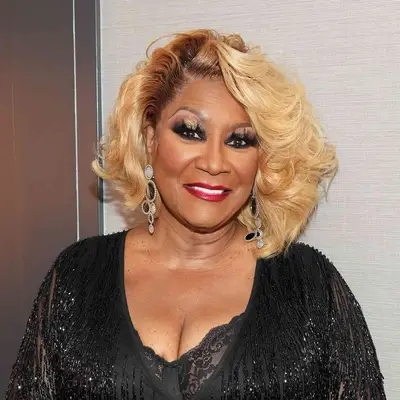 Patti LaBelle attends the BET Awards 2023 with blonde curly asymmetric bob