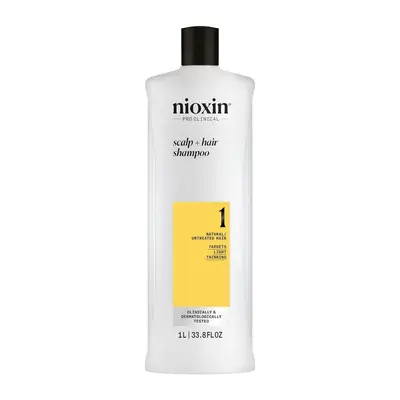 Nioxin Shampoo on white background