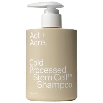 Act+Acre shampoo on white background