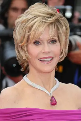 Jane Fonda with a Layered Bob