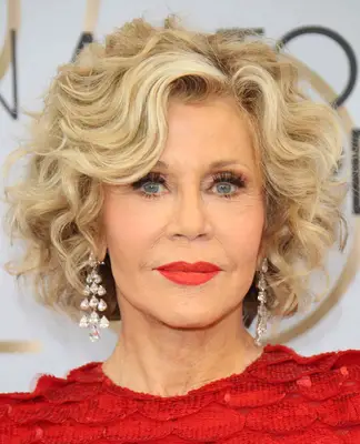 Jane Fonda with wavy hair