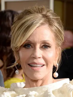 Jane Fonda with Side Swept hair