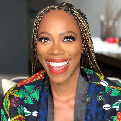 Yvonne Orji wears knotless braids in dark and light shades
