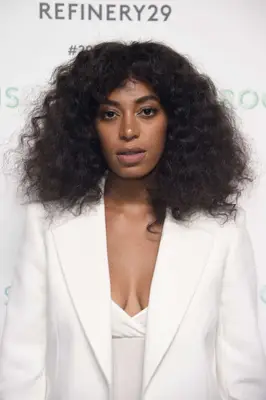 Solange Knowles with a wavy shag haircut