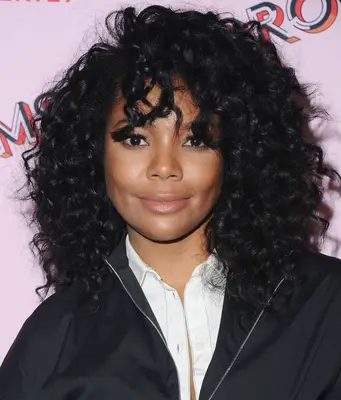 Gabrielle Union curly shag and bangs