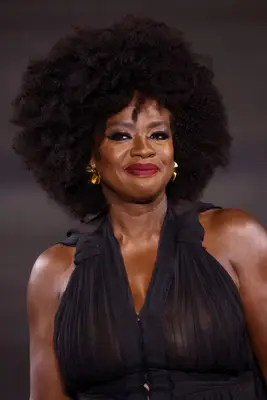 Viola Davis with an extra large afro