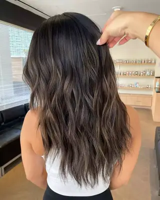 hair color shot with subtle highlights 