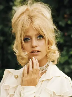 Goldie Hawn wears a beehive updo hairstyle