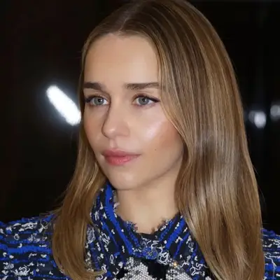 Emilia Clarke with light blonde highlights