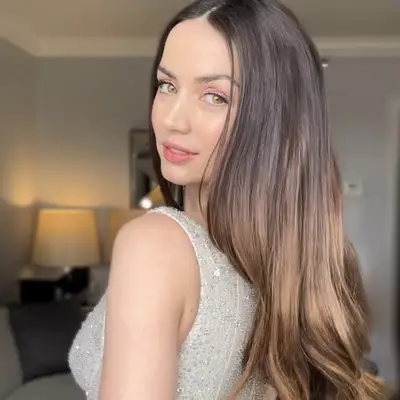 Ana De Armas with bronze hair