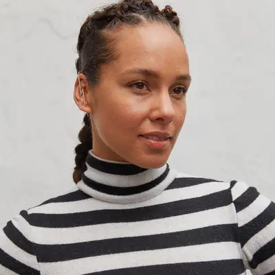 Alicia Keys wearing boho goddess braids