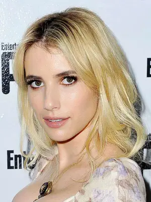 Emma Roberts with light ashy blonde hair 