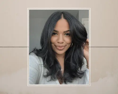 woman with a blowout