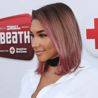 Zoe Kravitz with platinum white blonde braids