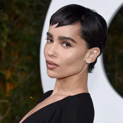 Zoe Kravitz with a pixie cut.