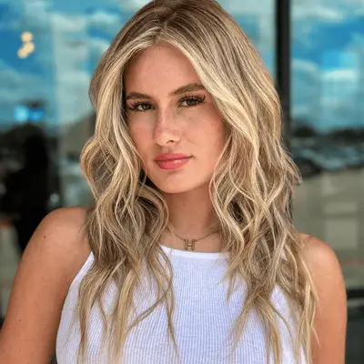 woman with loose waves