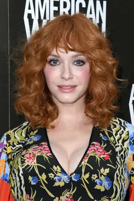 Christina Hendricks curly shag with fringe