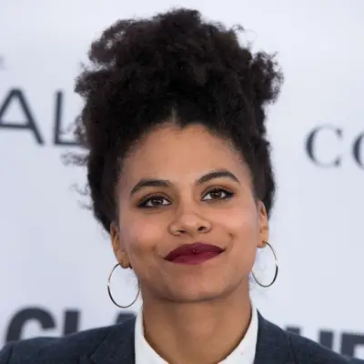 Zazie Beetz with a messy updo at the 2017 Glamour Women of the Year Awards in New York City