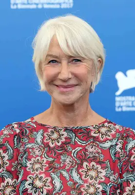Helen Mirren in a short blonde shag at the 2017 