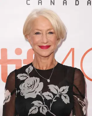 Helen Mirren with a short bob at the 