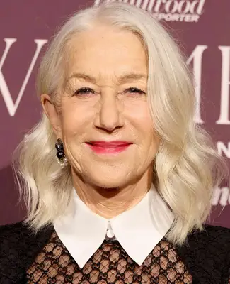 Helen Mirren in a long wavy hairdo at the 2023 Hollywood Reporter Women In Entertainment Gala in Beverly Hills, California