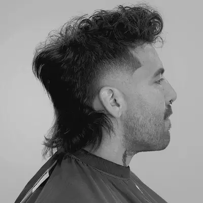 Comb over with mullet