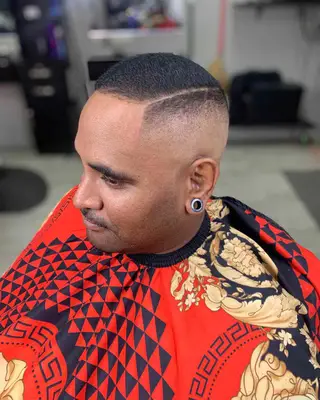 Comb over with high fade