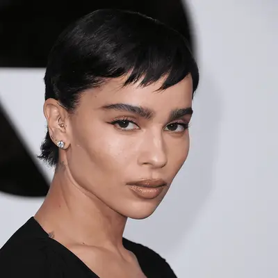 Zoe Kravitz with Hepburn bangs