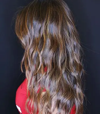 lowlights for brown hair: shiny hair