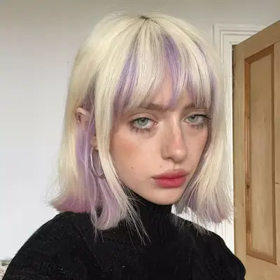 lavender peekaboo highlights