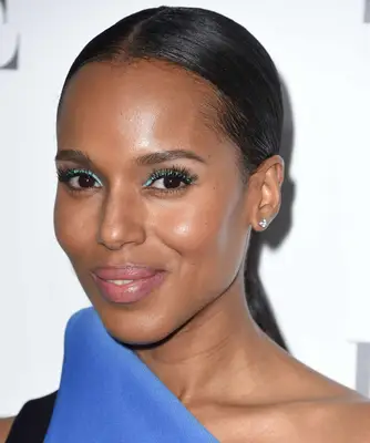 Kerry Washington in a sleek low ponytail