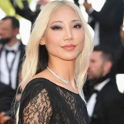 Soo Joo Park models white-blonde waves