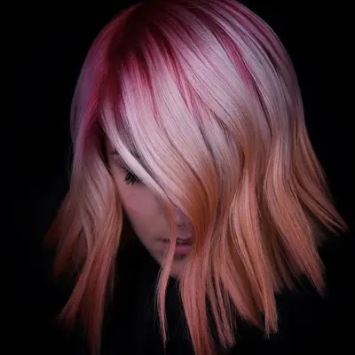 Burgundy sunset hair