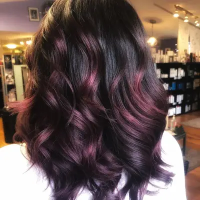 Burgundy hair with hints of mahogany 