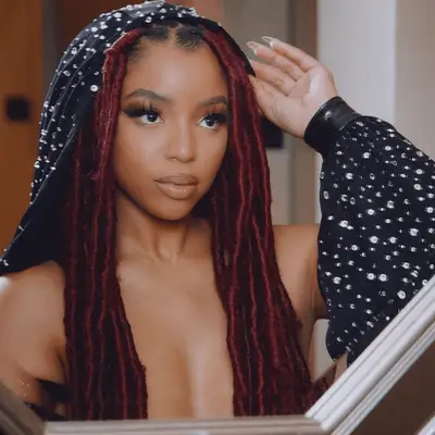 Keke Palmer, Katy Perry, and Natalie La Rose with Burgundy Hair