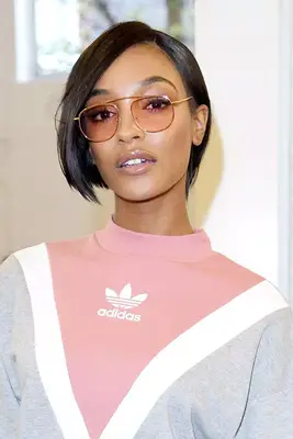 Jourdan Dunn sleek chin-length bob