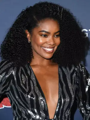 Gabrielle Union natural curly voluminous lob