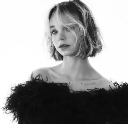 Emma Myers with soft tousled bob and curtain bangs