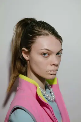 model at Sandy Liang