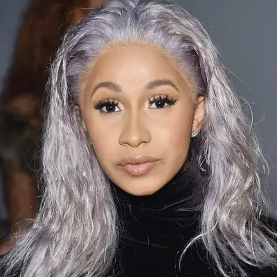 Cardi B with gray hair
