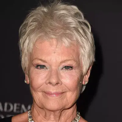 Judi Dench with short hair