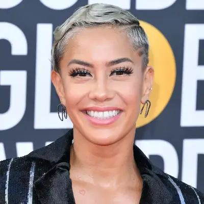 Sibley Scoles with a gray pixie cut